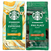 Две упаковки кофейных зерен Starbucks в подарок