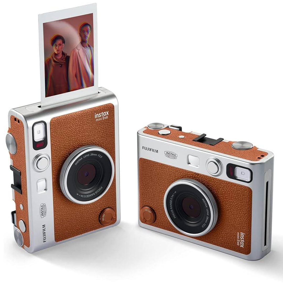 Elesen Fuji instax mini evo momentinis fotoaparatas rudas