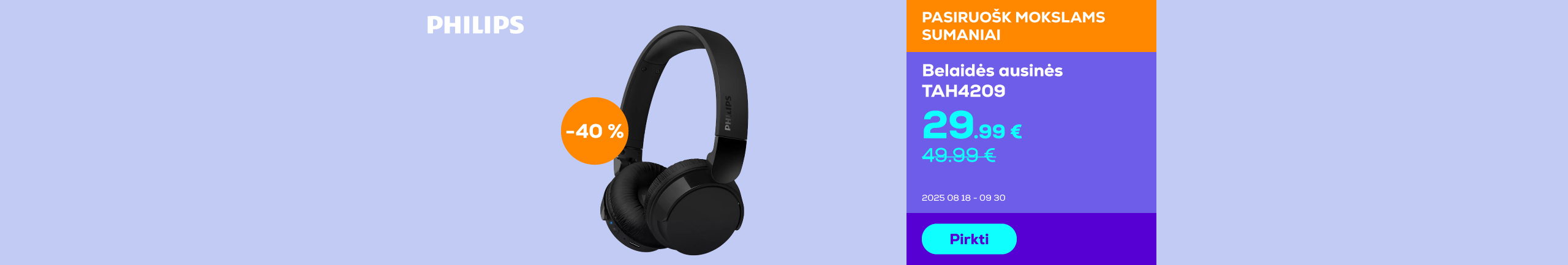 Wireless headphones TAH4209