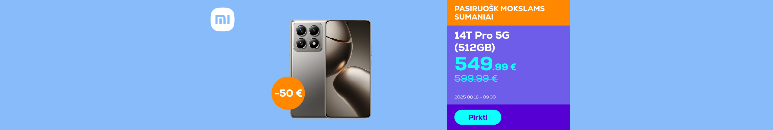 Išmanusis telefonas Xiaomi 14T Pro (512GB)