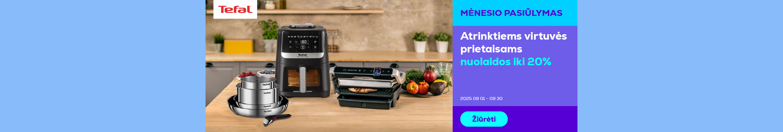 Atrinktiems Tefal virtuvės technikai nuolaida iki 20%	