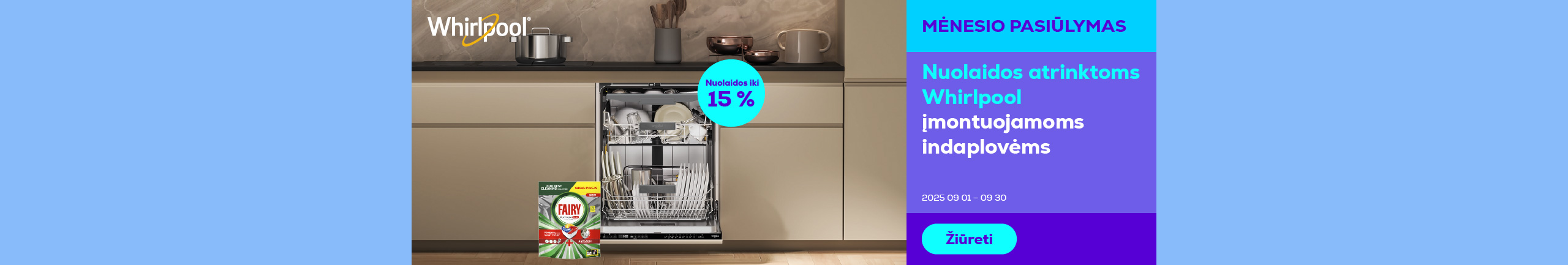 Discounts on selected Whirlpool built-in dishwashers	