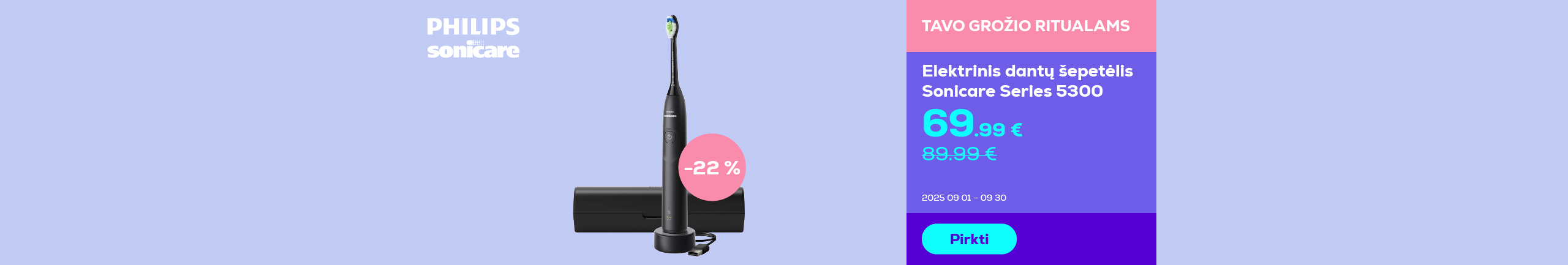 Sonicare Series 5300 elektrinis dantų šepetėlis