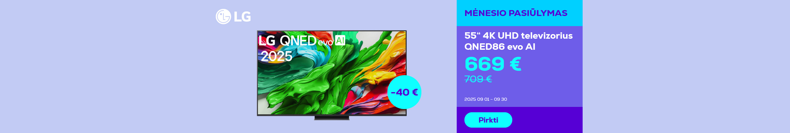 55" LG 4K UHD QNED86 evo AI TV