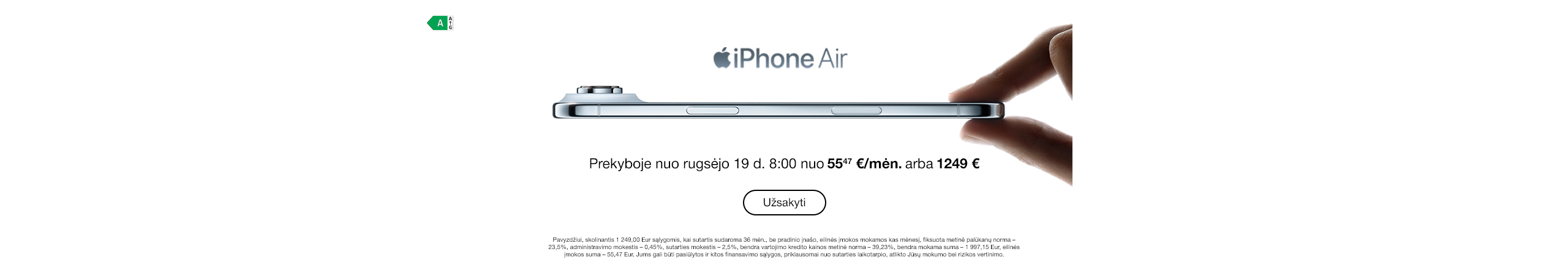 Prasidėjo išankstinė prekyba iPhone 17 telefonais