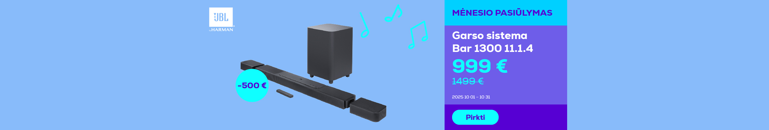 Garso sistema JBL Bar 1300 11.1.4	