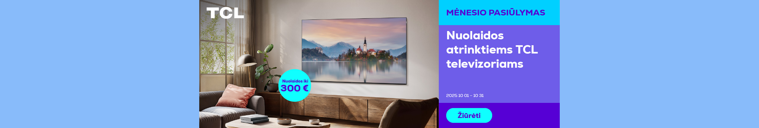 Nuolaidos pasirinktiems TCL televizoriams	