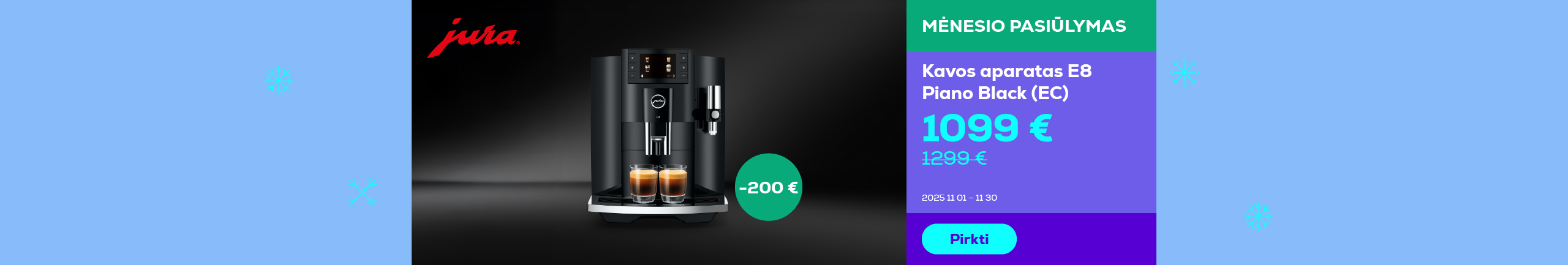 Кофемашина JURA E8 Piano Black (EC)	