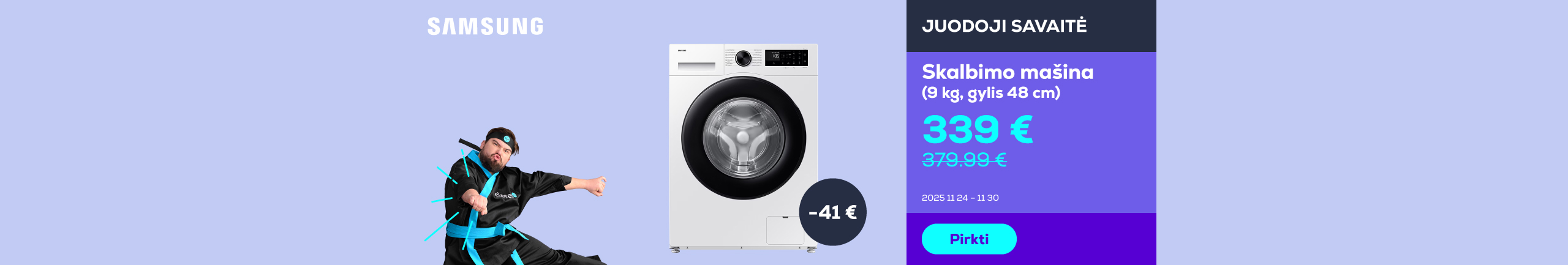 Washing machine (9kg, depth 48 cm)	