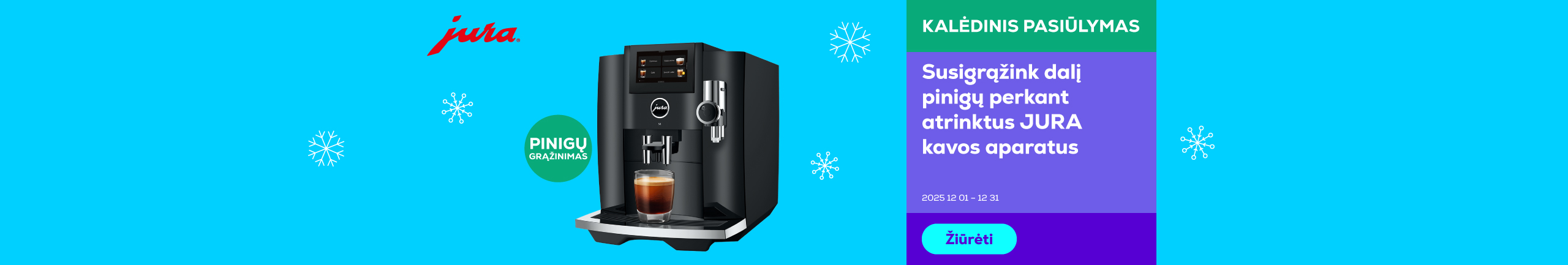 При покупке избранных кофемашин JURA ты получишь часть стоимости обратно