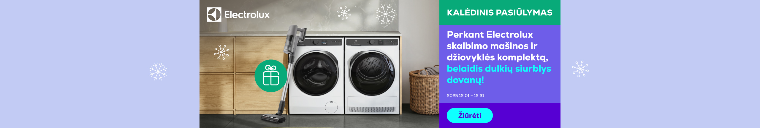 Electrolux belaidis dulkių siurblys dovanų