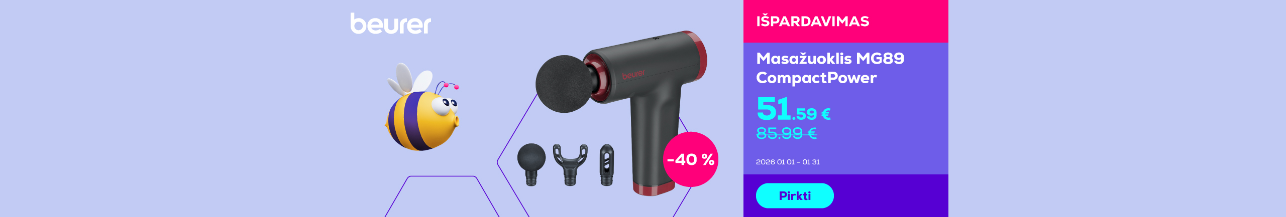 Massage gun MG 89 CompactPower	