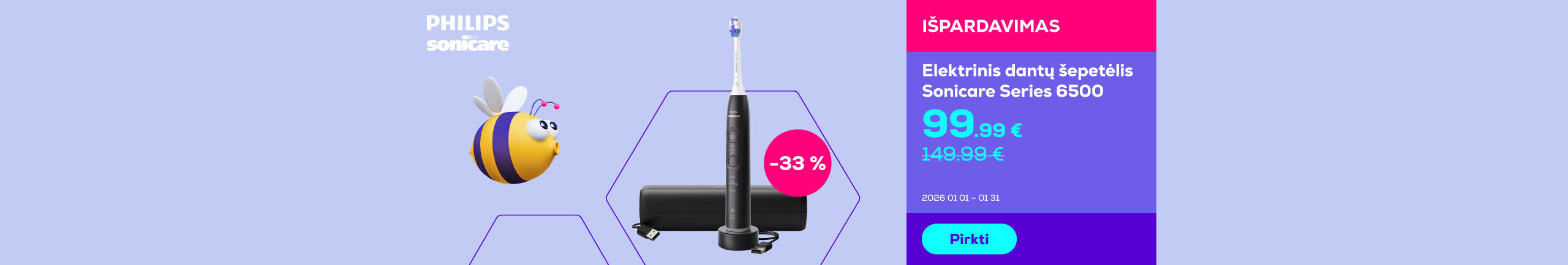 Электрическая зубная щетка Sonicare Series 6500	