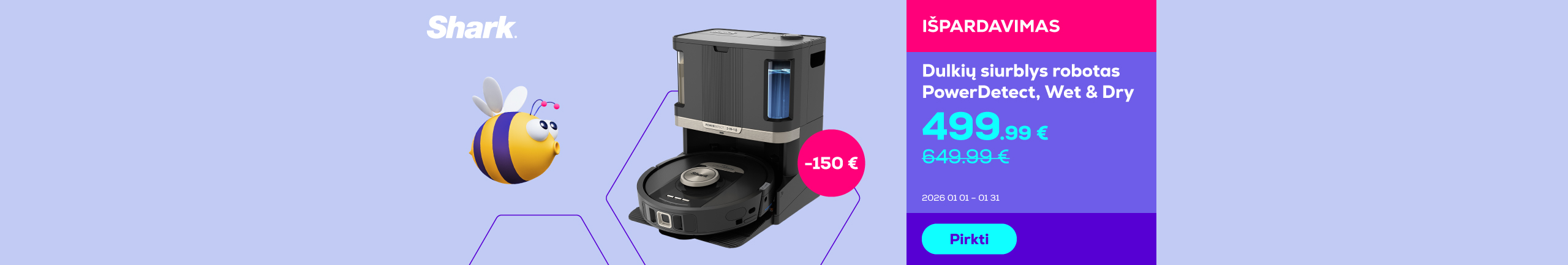 Robot vacuum cleaner PowerDetect, Wet & Dry	