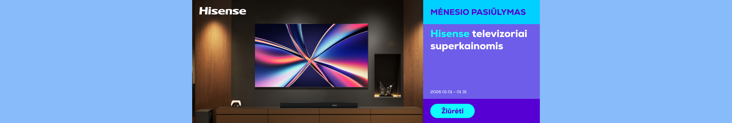 Hisense televizoriai superkainomis	