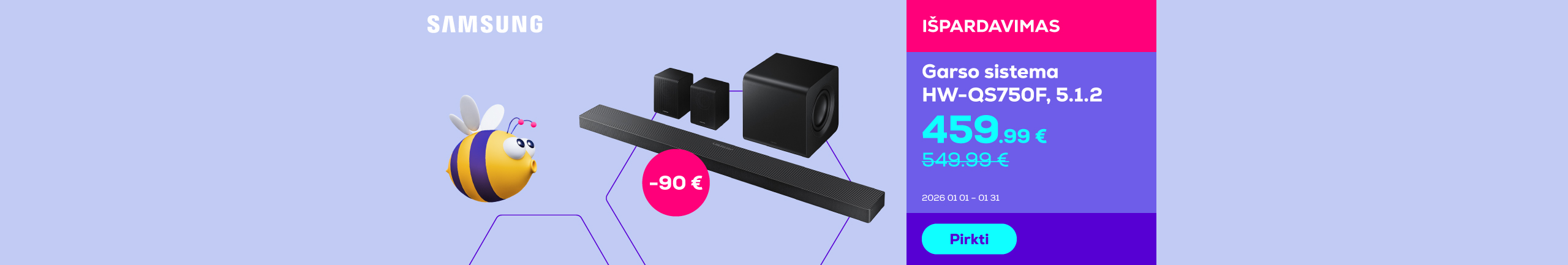 Garso sistema HW-QS750F, 5.1.2	