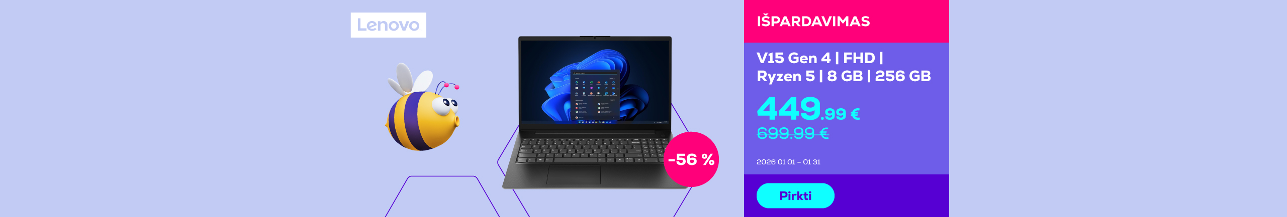 Lenovo V15 Gen 4 | FHD | Ryzen 5 | 16GB | 512GB	
