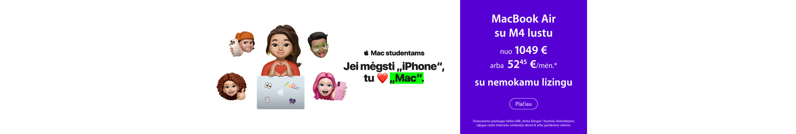 0 % lizingas 20 mėnesių