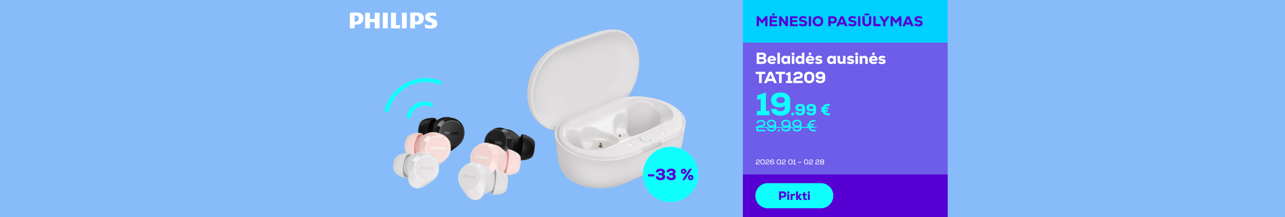 Wireless earbuds TAT1209	