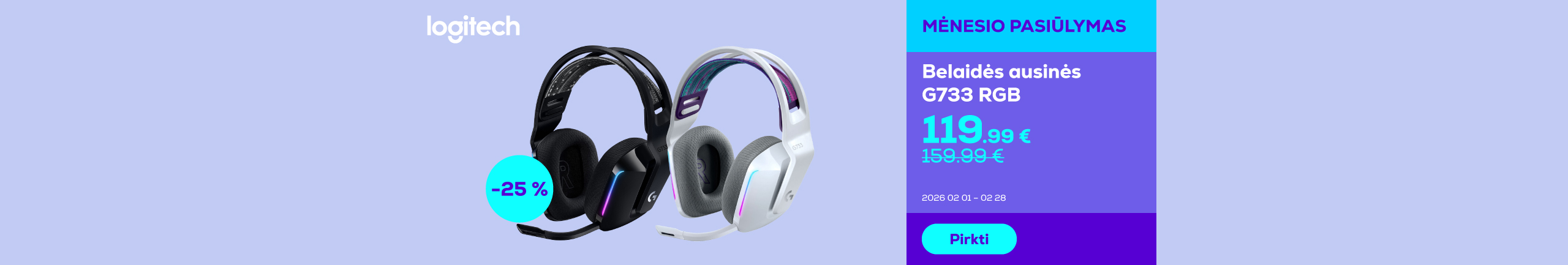 Wireless headset G733	