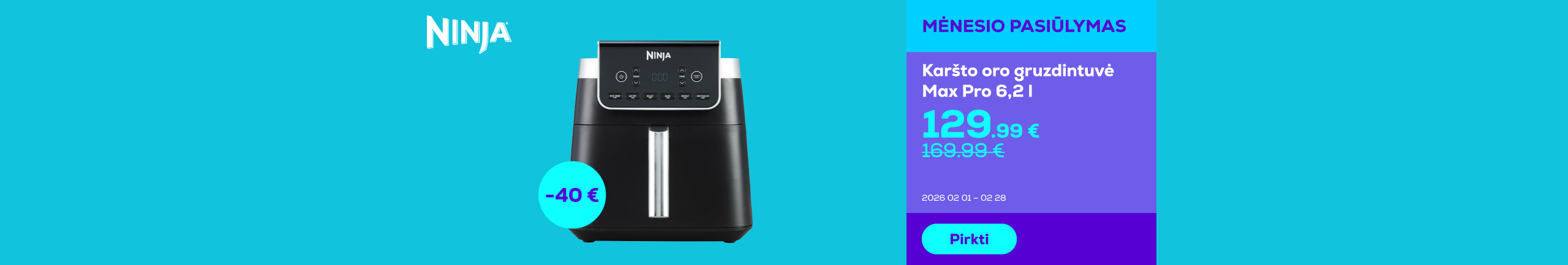 Karšto oro gruzdintuvė Max Pro 6,2 l	