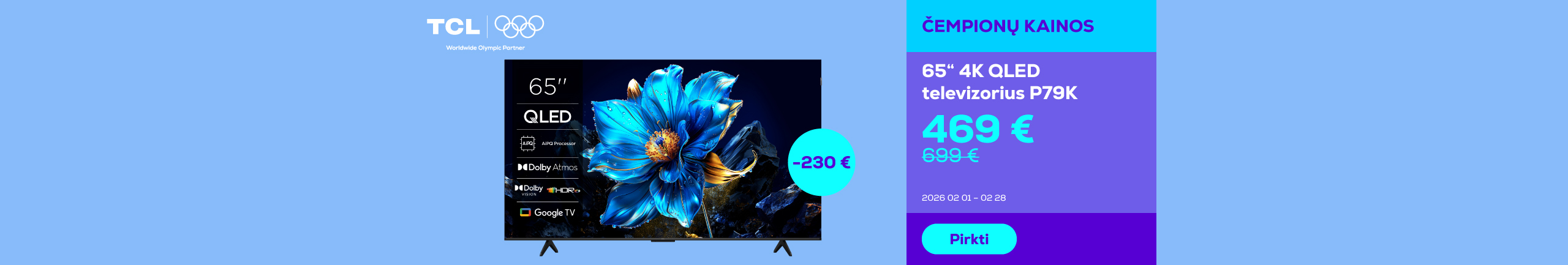 65" 4K QLED televizorius P79K	
