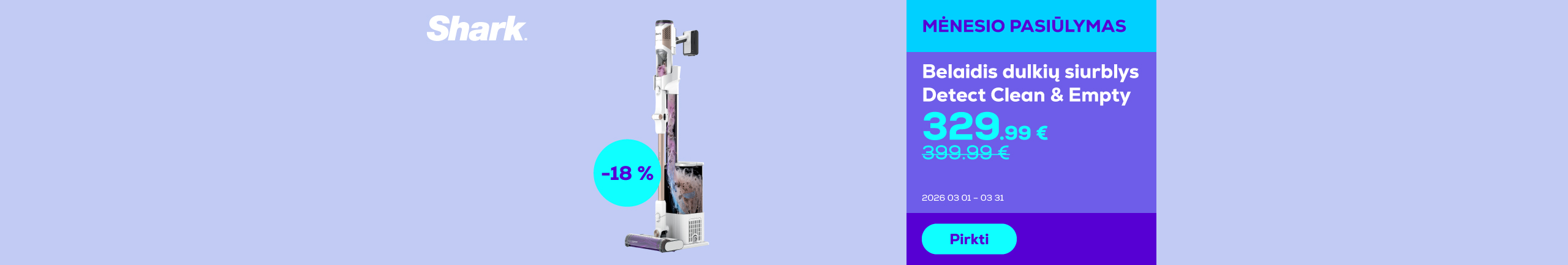 Cordless vacuum cleaner Detect Clean & Empty	