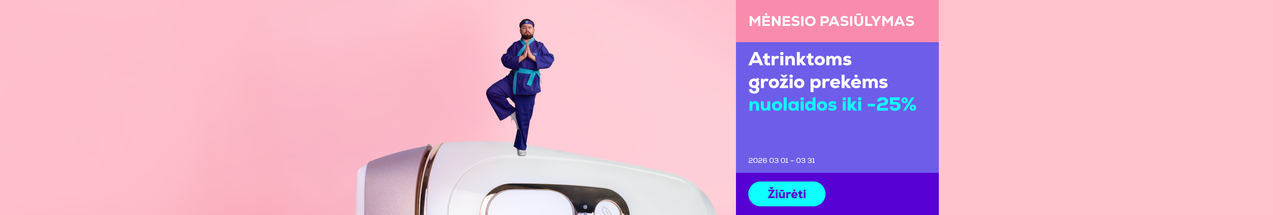 Atrinktoms grožio prekėms nuolaidos iki -25%	