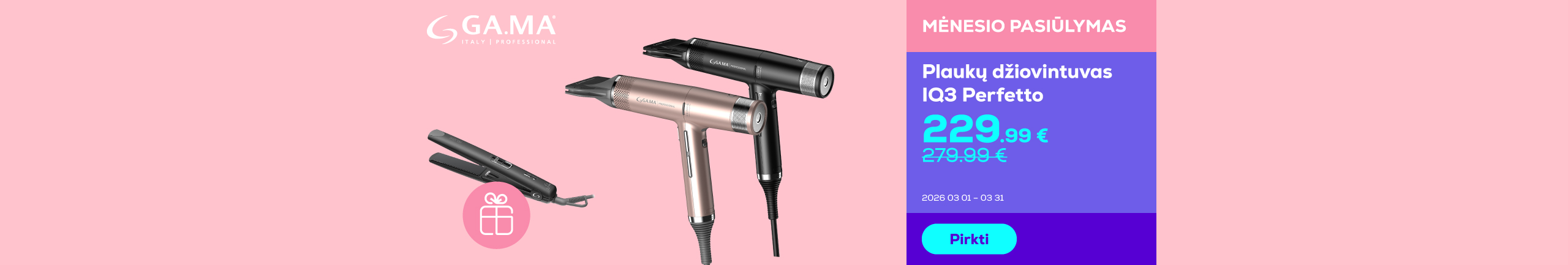 GA.MA hair straightener as a gift