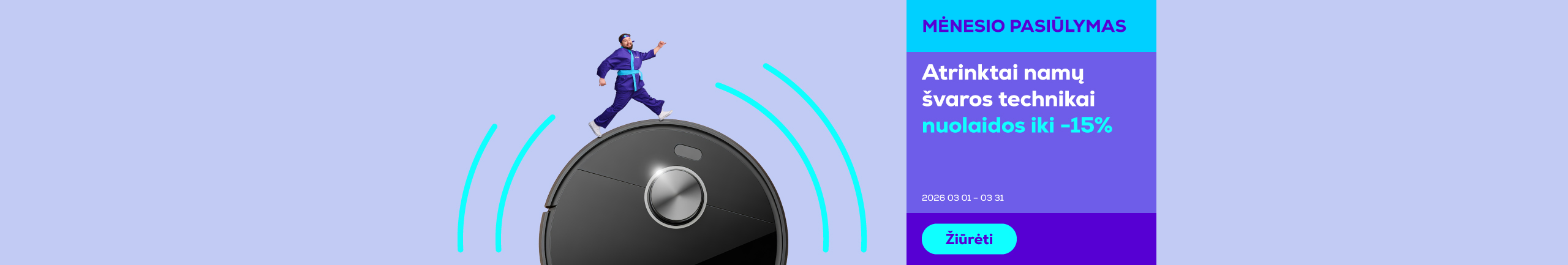 On selected home cleaning appliances discounts up to -15%	