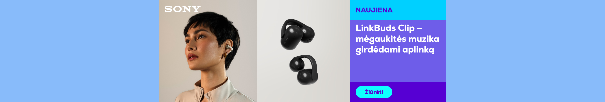 LinkBuds Clip – enjoy music while staying aware of your surroundings
