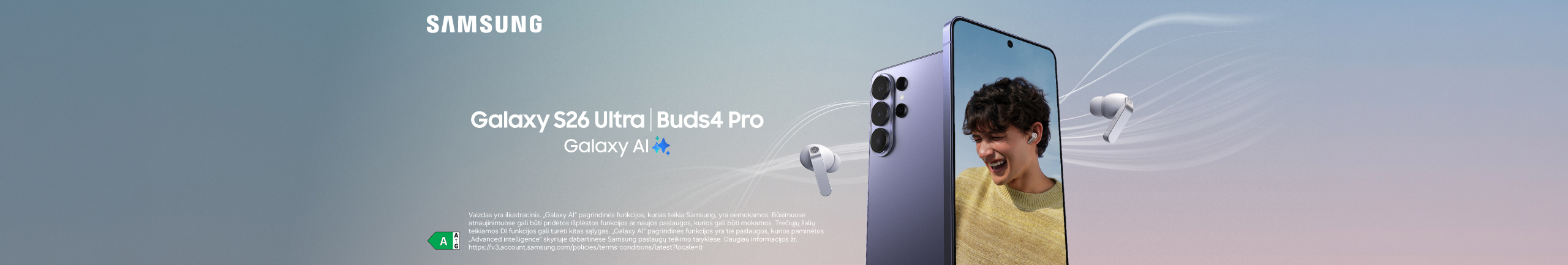 Iškeisk savo senas ausines ir įsigyk naująsias Samsung Buds4 arba Buds4 Pro su 30 € nuolaida.