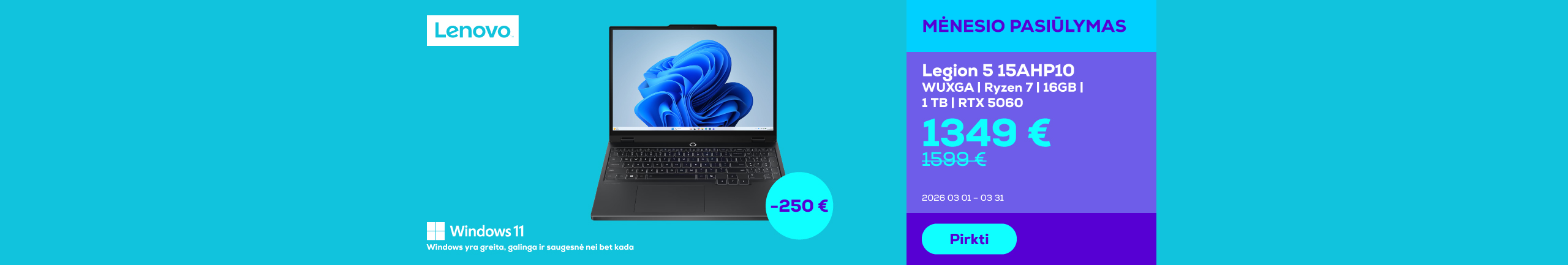 Gaming notebook Legion 5 	