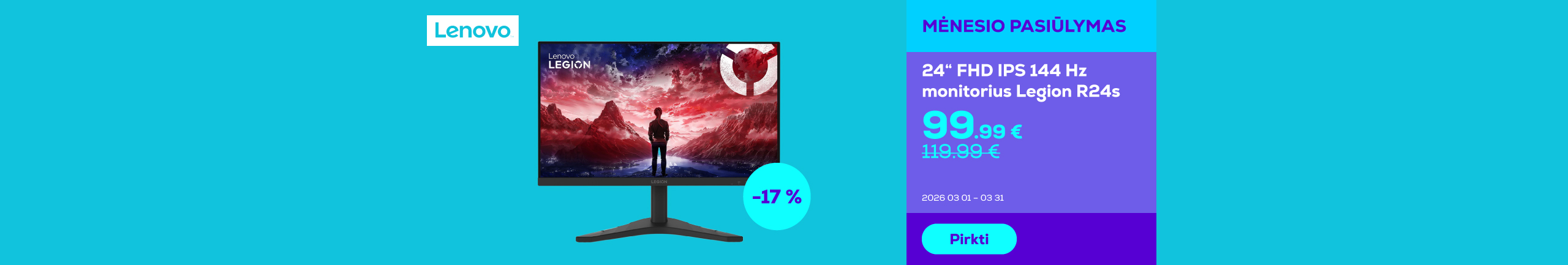 Žaidimų monitorius 24″ Legion R24s	