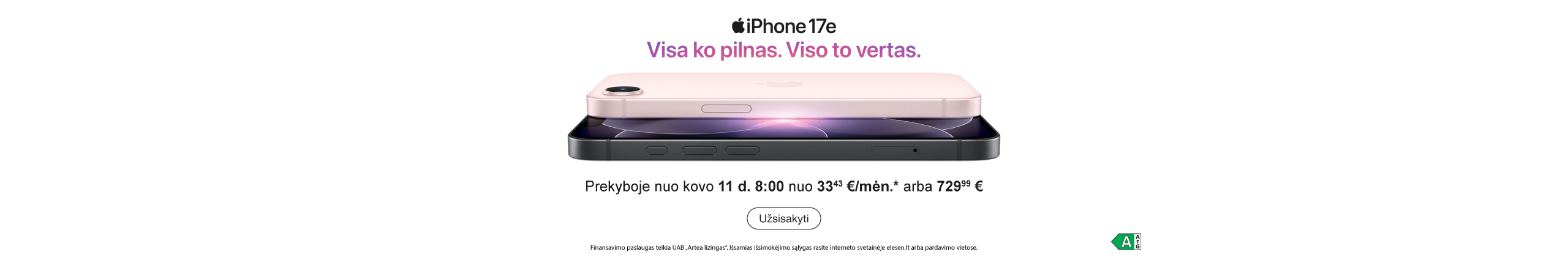 Įsigyk savo naują Apple įrenginį jau šiandien!	