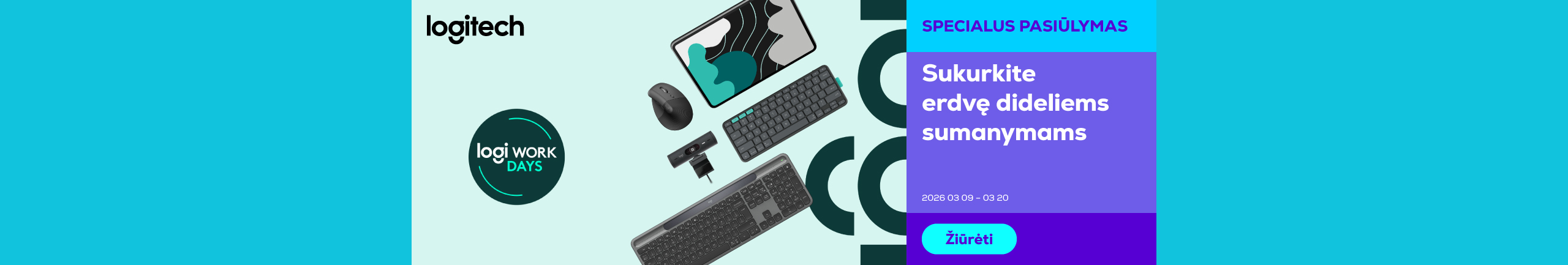 Atraskite ypatingus Logitech pasiūlymus!	