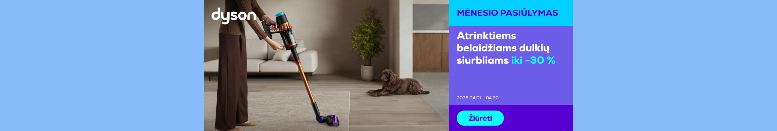 Selected cordless vacuum cleaners up to -30%	