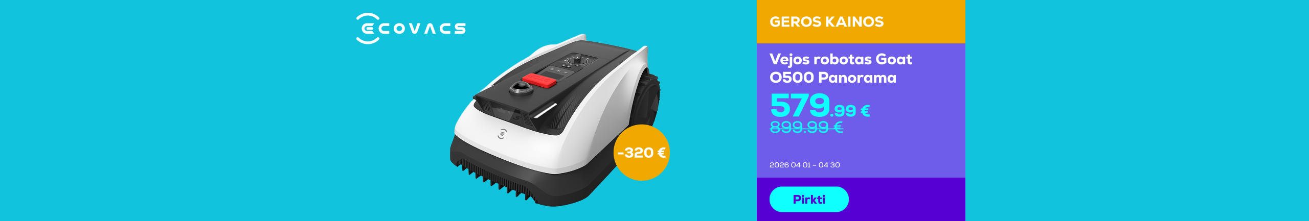 Robot lawn mower Goat O500 Panorama	