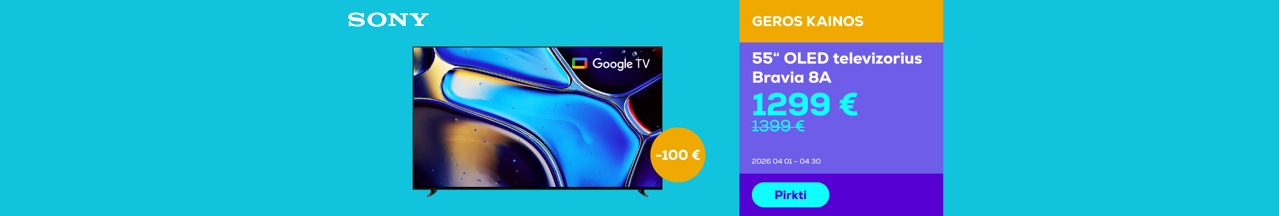 55" OLED televizorius Bravia 8A	