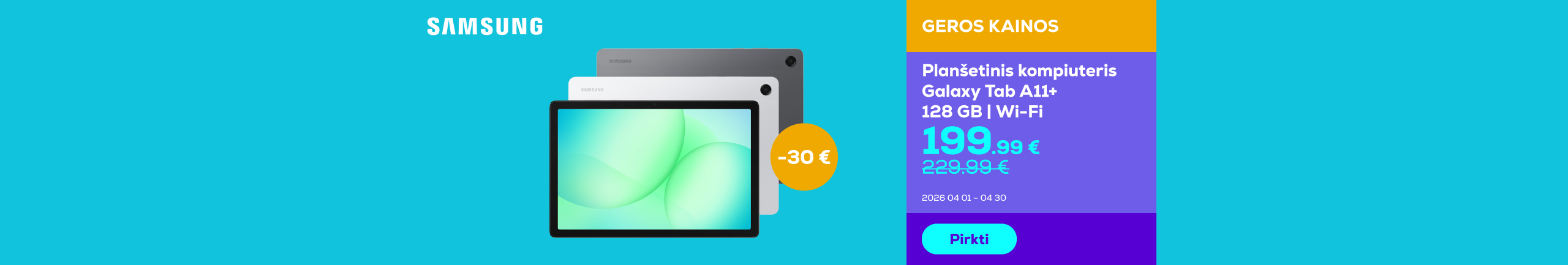 Tablet Galaxy Tab A11+ | 128GB | Wi-Fi	