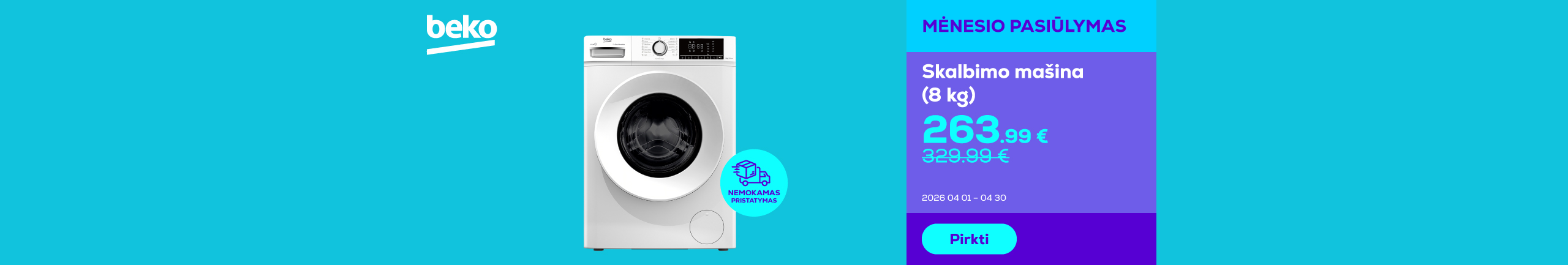 Washing machine (8 kg)	