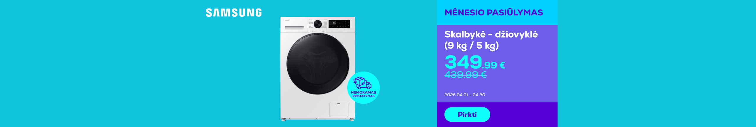 Washer-dryer combo (9kg / 5 kg)	