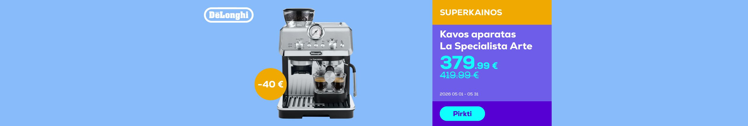 Manual espresso machine La Specialista Arte