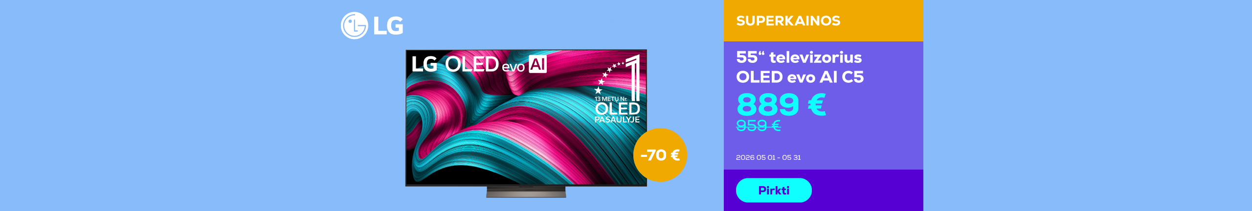 Телевизор 55"  OLED evo AI C5