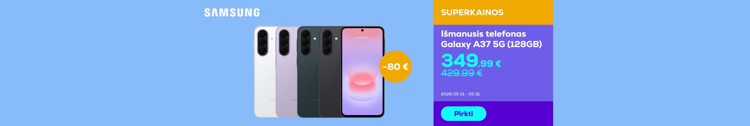 Išmanusis telefonas Galaxy A37 5G	