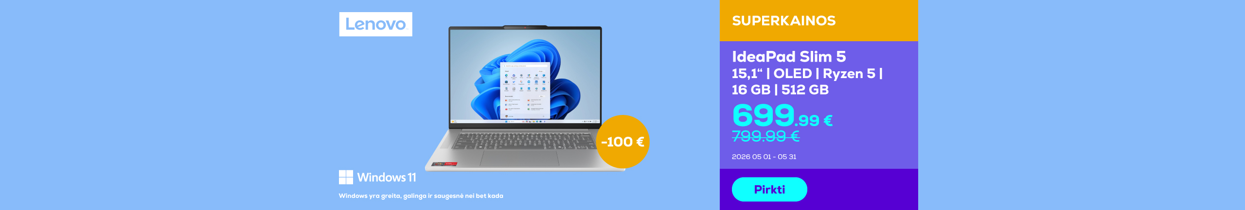 Nešiojamasis kompiuteris IdeaPad Slim 5	