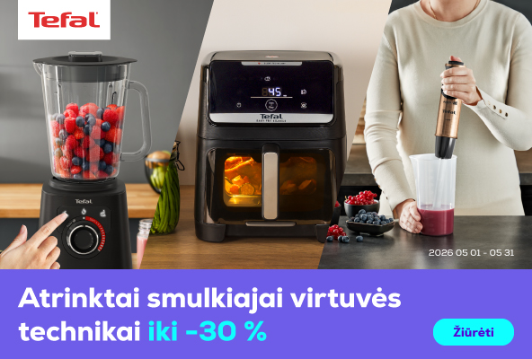 Tefal atrinktai smulkiajai virtuvės technikai iki -30 %	