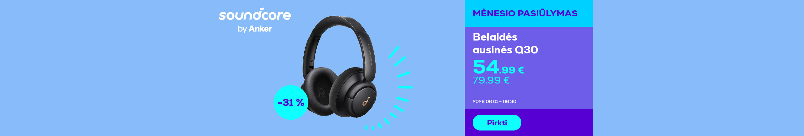 Nuolaidos Soundcore ausinėms	