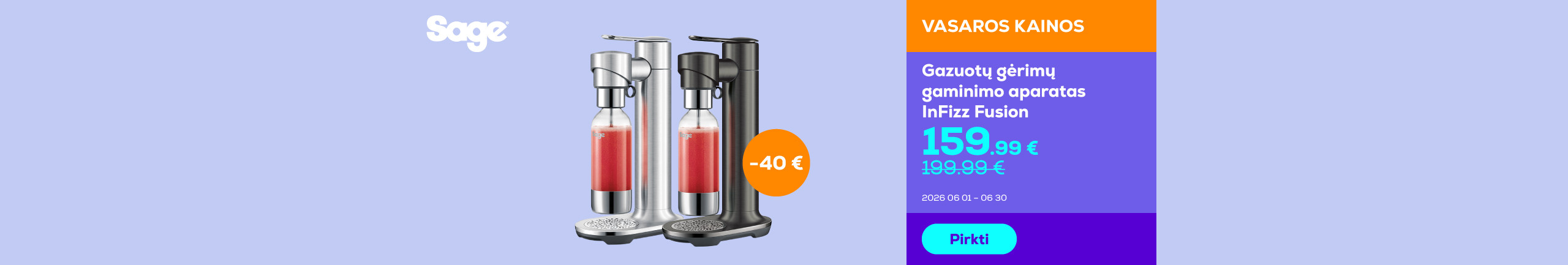 Sparkling water maker  InFizz Fusion	