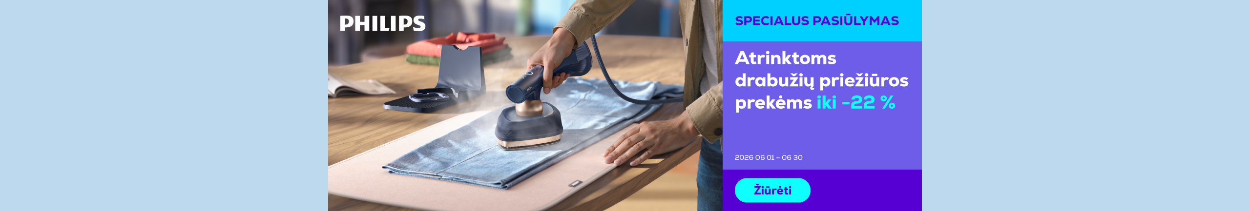 Selected Philips garment care products up to -22%